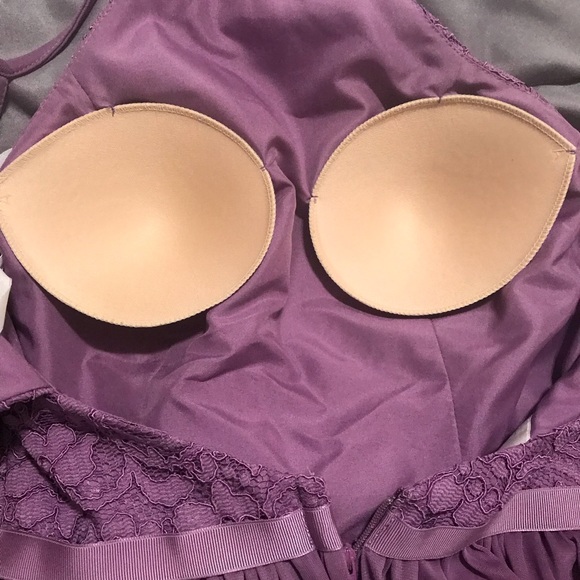 David’s Bridal Wisteria Halter Bridesmaid Dress - Picture 7 of 8